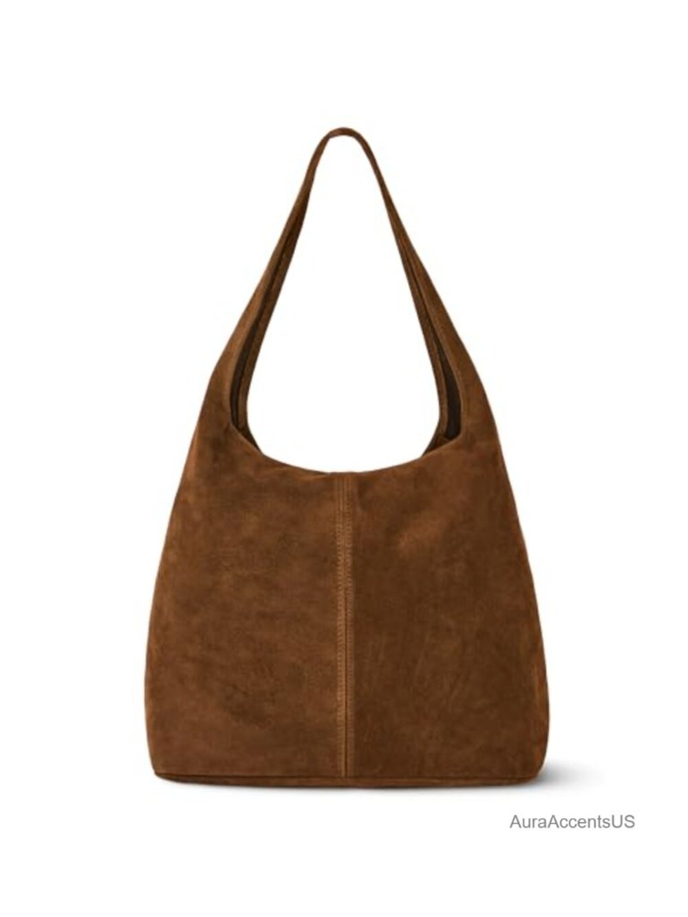 Genuine Suede Hobo Bag Women Zipper Shoulder Strap Soft Slouchy Purse